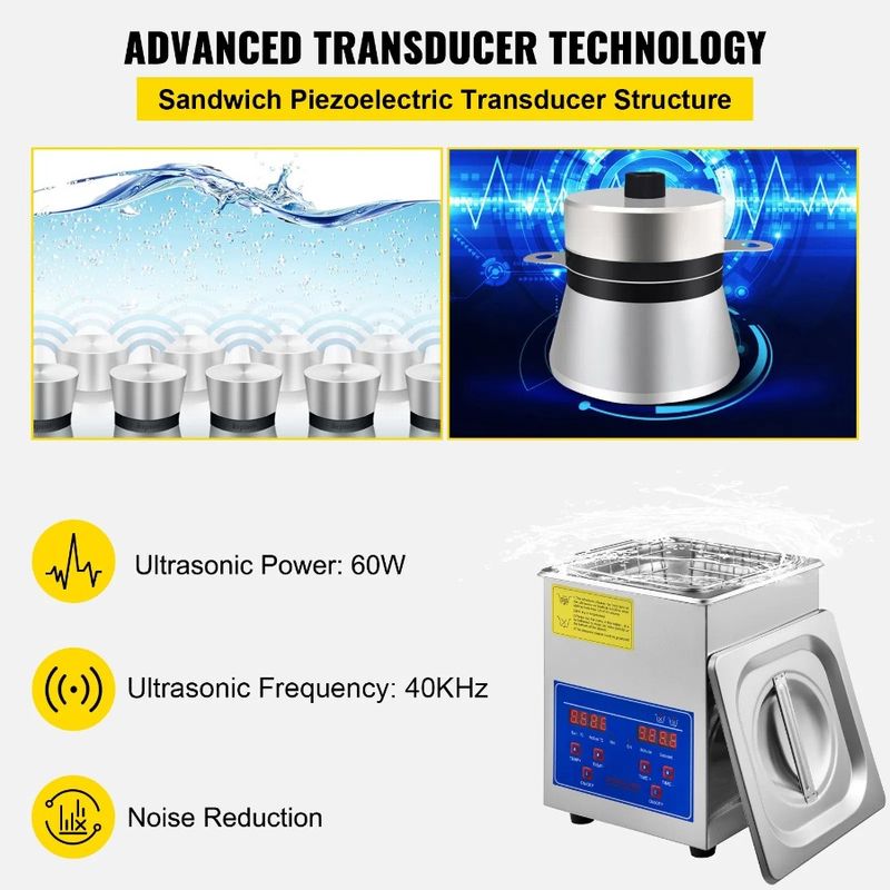 Ultrasonic Timer With Cleaner Ultrasonic Steel 304 Parts Cleaner 2L Professional Ultrasonic 11 Cleaner Stainless Digital 40kHz_voghion.com