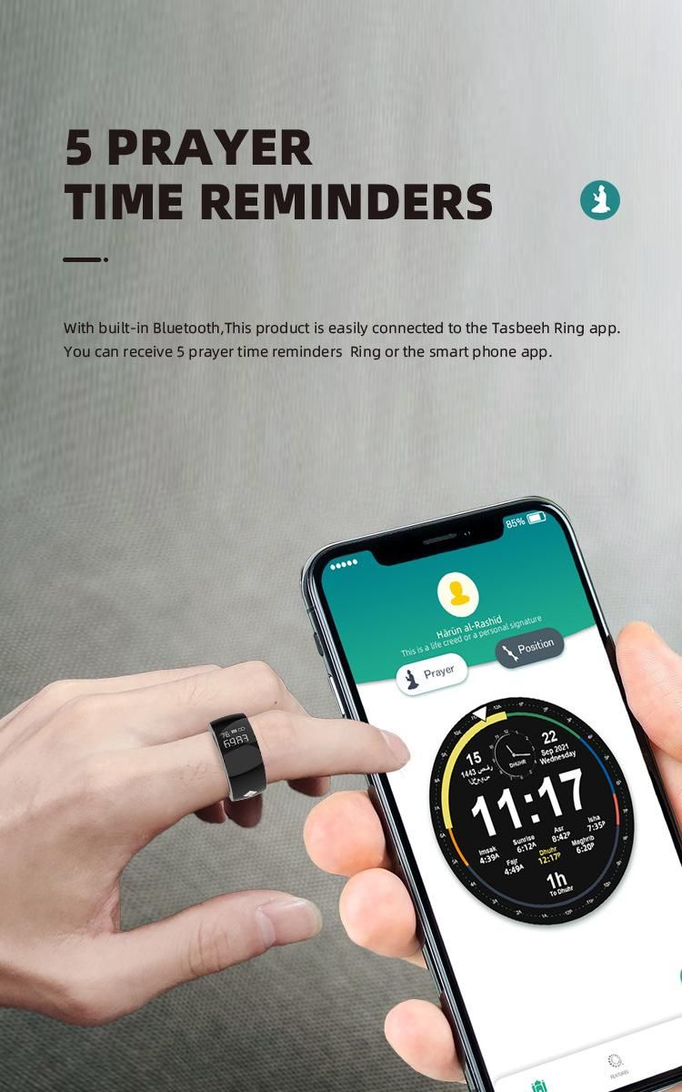 Smart Ring Smart Tasbih Counter Ring Zikr Ring Smart Bluetooth Counting Ring_voghion.com