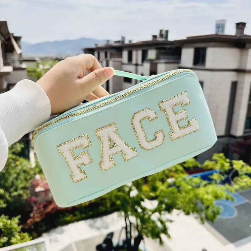 Kosmetiktaschen Hüllen Candy Color Damen Paste Buchstaben Damen Tragbare Make-up-Tasche Handtaschen Große Kapazität Weibliche Reise_voghion.com