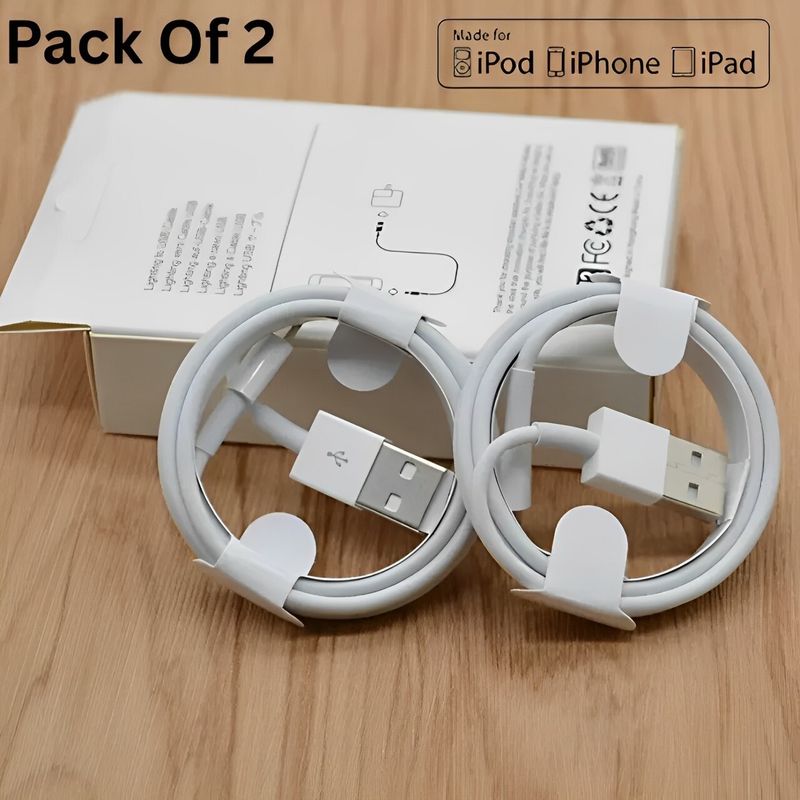 2 x Original iPhone-Ladekabel, schnell, für Apple USB-Kabel, 6S, 7, 8, X, XS, XR, 11, 12, 13_voghion.com