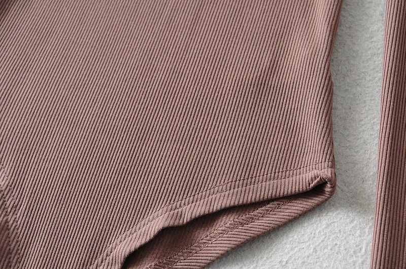 Combinaison à col roulé pour femmes Spice Girls, extensible et amincissante, T-shirt slim à manches longues, couleur unie_voghion.com