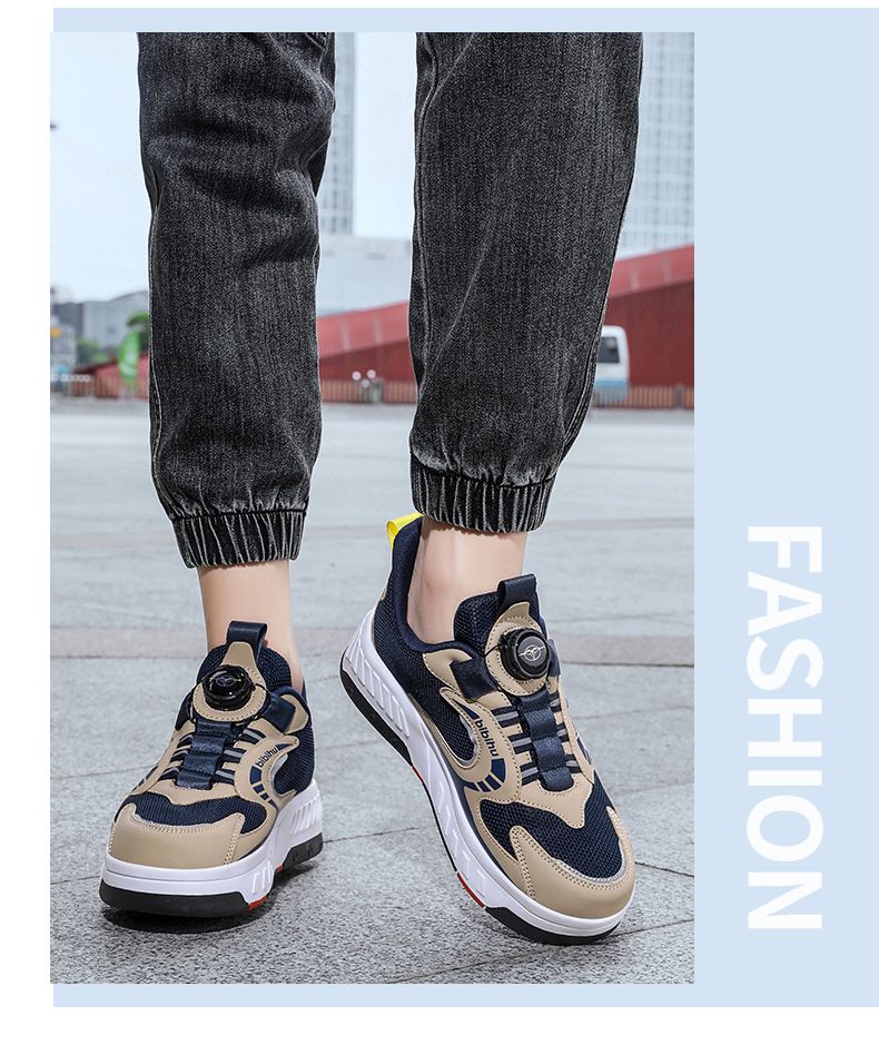 Patines de ruedas de cuatro ruedas para madres y niños, patines de ruedas para niños, patines de ruedas para estudiantes, deformación de contracción invisible_voghion.com