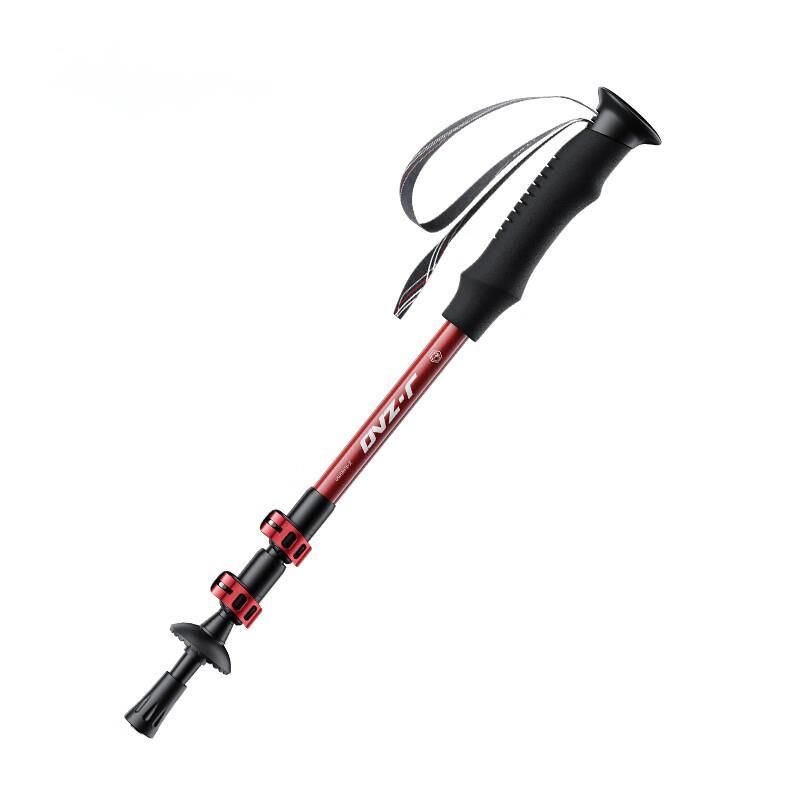 Bastone da trekking in lega di alluminio per bambini, arrampicata all'aperto, escursionismo, bastone da passeggio antiscivolo, rosso_voghion.com