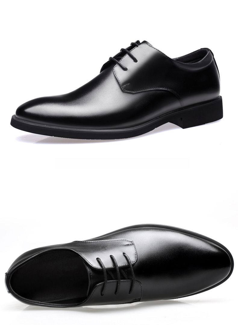 Chaussures en cuir pour hommes printemps et automne nouvelles chaussures d'affaires formelles décontractées pour hommes bureau britannique jeunesse mariage du marié_voghion.com