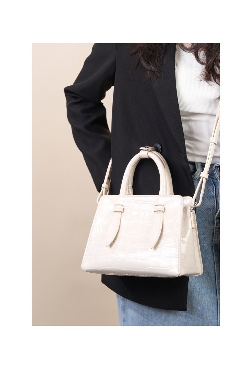Borsa a mano in vera pelle, alla moda, da donna, piccola, quadrata, semplice, di nicchia, popolare, a tracolla_voghion.com
