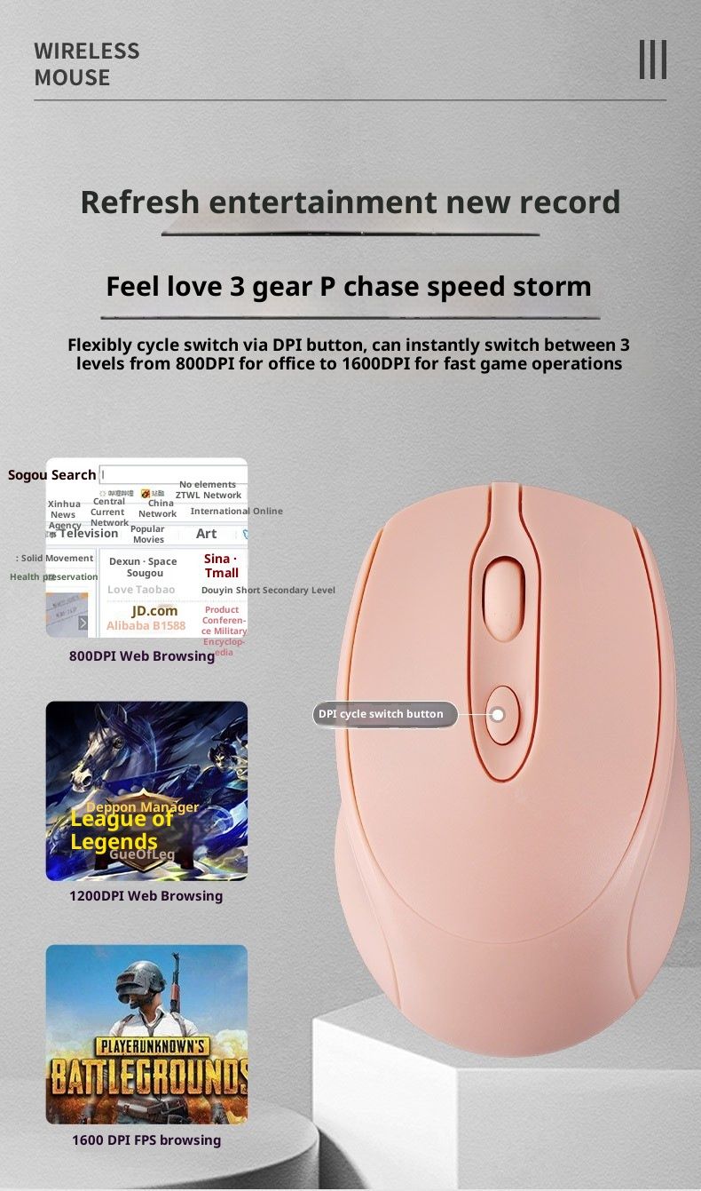 Digitex Digitex Wireless Mouse For Tablet And Laptop, Rechargeable 2.4g+Bluetooth Dual Mode, Morandi Color Series_voghion.com