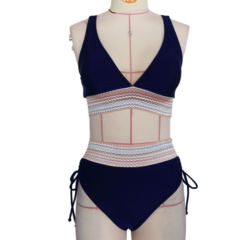 Damenbekleidung Geteilter Badeanzug Sexy Bikini Hohe Taille Bauchbedeckung Neckholder Enger Badeanzug_voghion.com