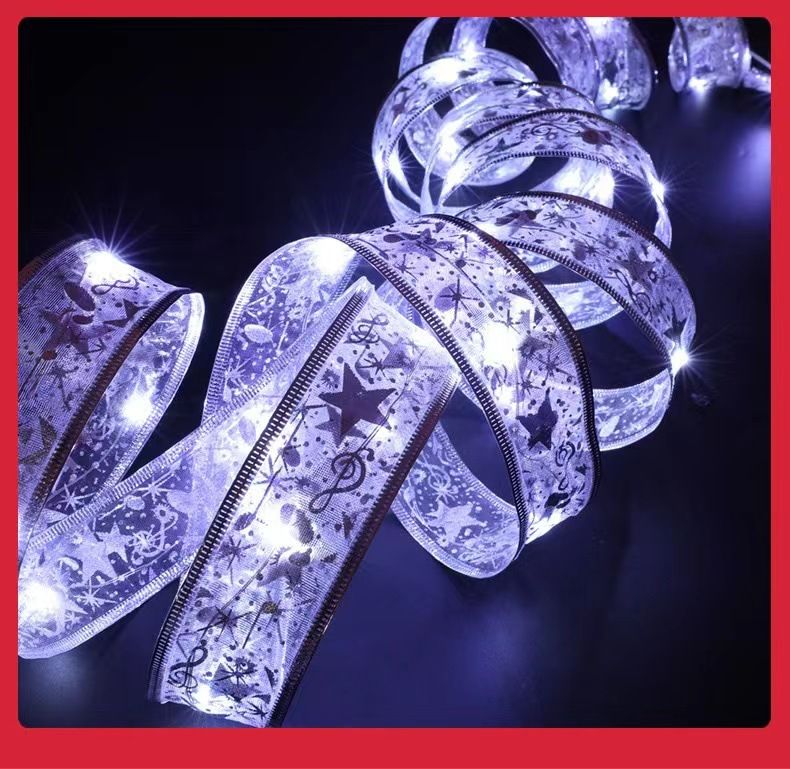Decorative LED Ribbon String Lights For Christmas Tree - Flexible Copper Wire With Warm White/Colorful/White Light Options_voghion.com