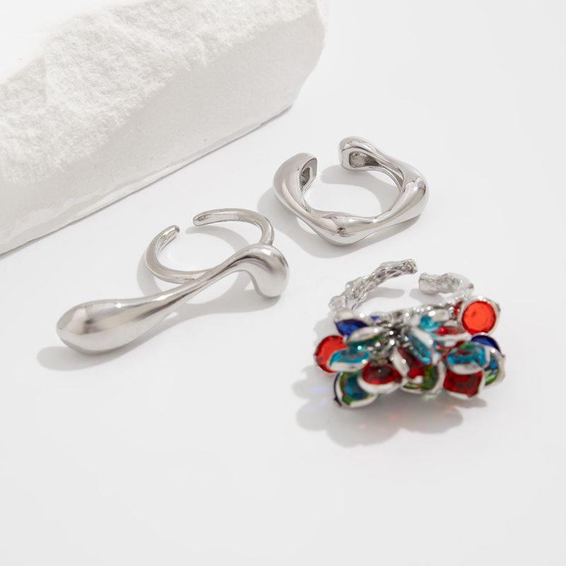 Ins Farbiger Anhänger Quaste Design Sinn Unregelmäßiger Metallring_voghion.com