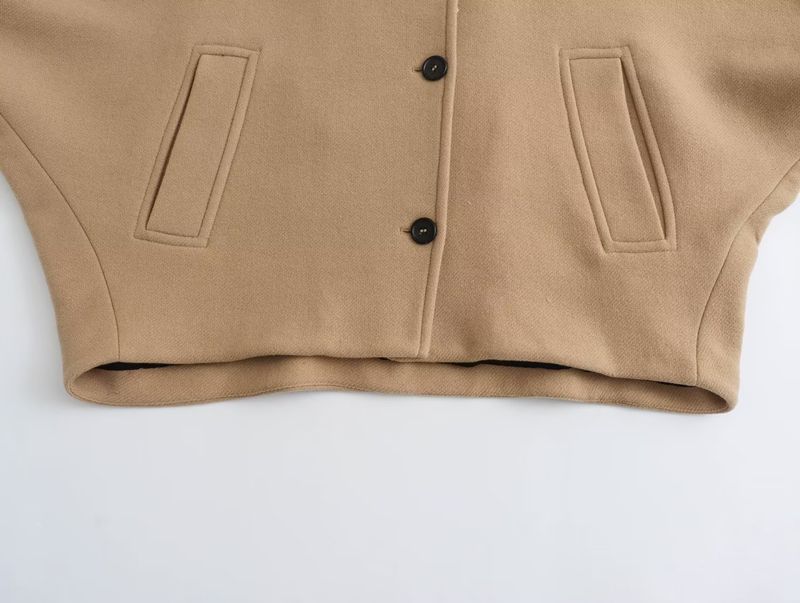Damenbekleidung 123 Mode 81 Neue Damen Herbst Kurzmantel Jacke Revers Temperament Gemischt_voghion.com