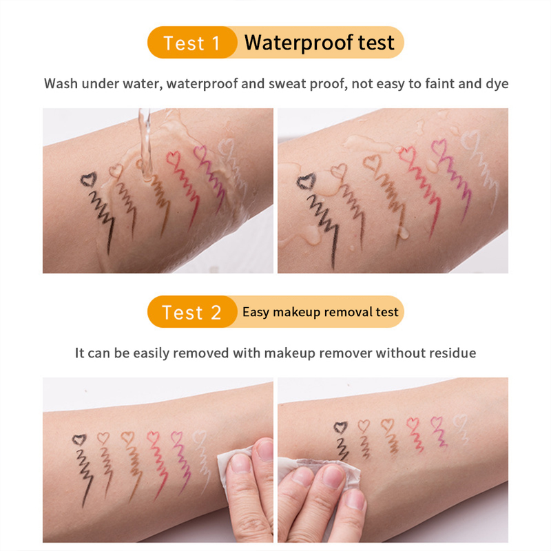 Eyeliner Gel Matita opaca Bianco Nero Marrone Impermeabile Duraturo Non sbavato Penna eyeliner baco da seta sdraiata a prova di sudore_voghion.com