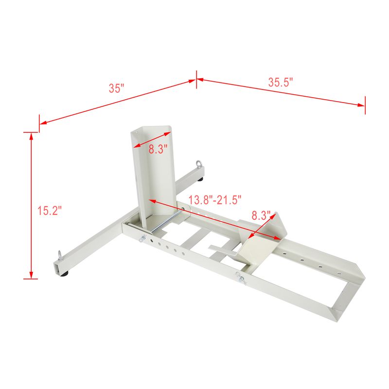 1800 Lb. Capacity Motorcycle Stand/Wheel Chock,adjustable heavy duty with 4 sets tie down_voghion.com