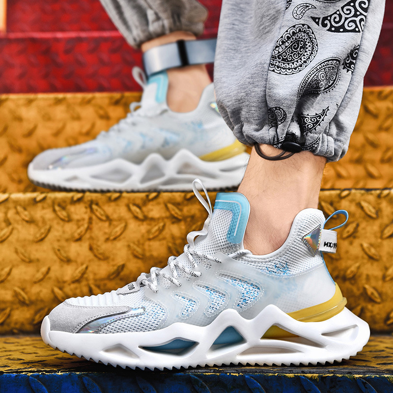 Herrenschuhe 2023 Herbst Neue atmungsaktive fliegende gewebte Klinge unten koreanische Mode Freizeitschuhe grenzüberschreitende trendige Schuhe Sportschuhe_voghion.com