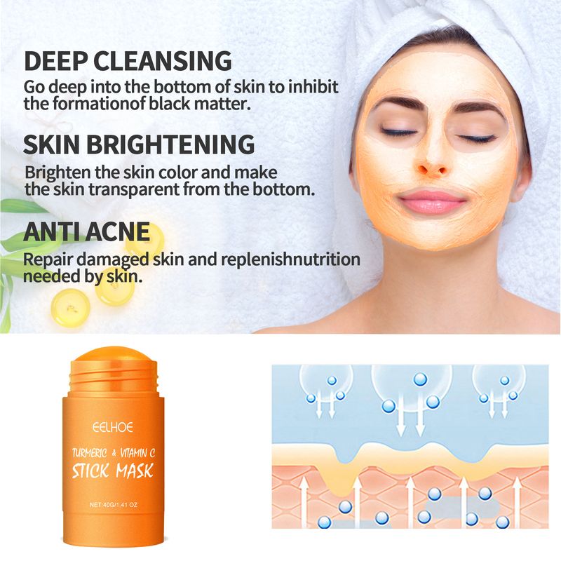 EELHOE Ginger Yellow Mud Stick Mouth Closing, Acne Solid Removing, Facial Mask For Pore Shrinking And Deep Cleaning_voghion.com