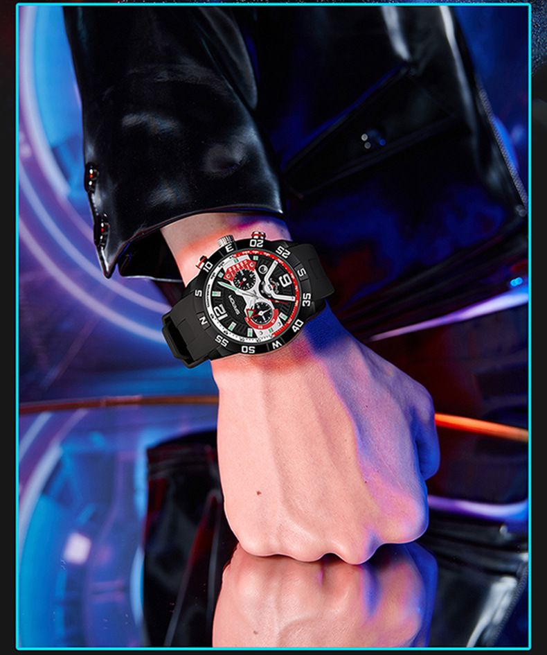 Men's Watch Business Six-pin Waterproof Calendar Men's Watch Timing Multi-functional Quartz Watch_voghion.com