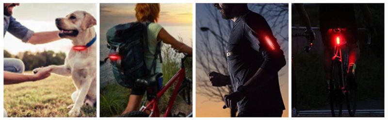 USB oplaadbare fietsachterlicht 2-pack, 1200 mAh looptijd 50 uur, ultrahelder, 5 lichtstanden, IPX5 waterdicht (2 USB-kabels meegeleverd)_voghion.com