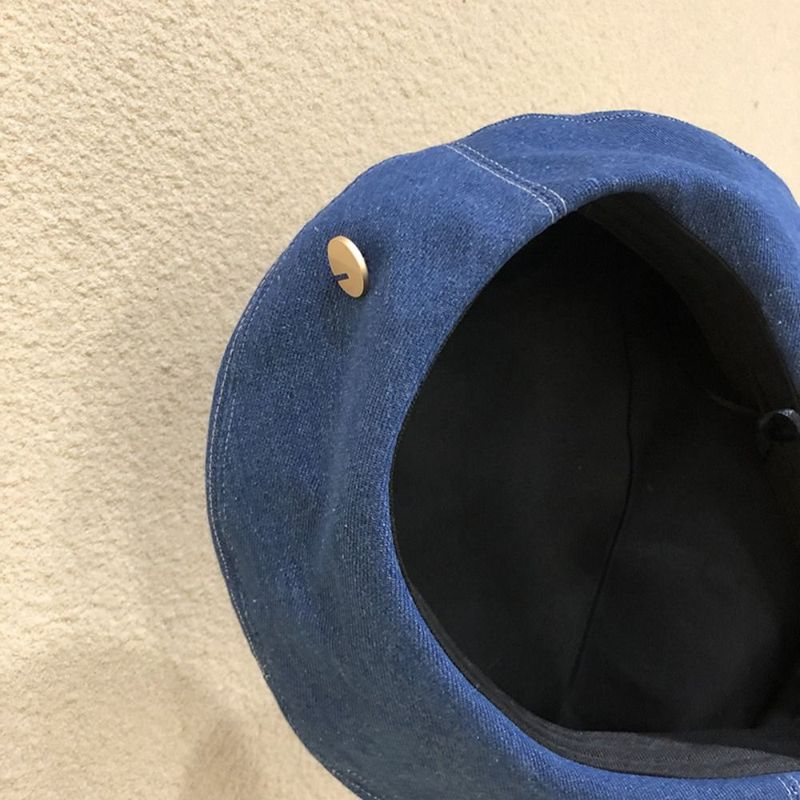 New Arrivals Retro Denim Beret High quality Outdoor Breathable Leisure Visor Cap Octagonal Painter Hat Women's Female Ladies_voghion.com