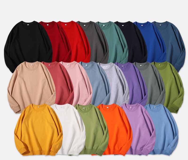 Sudadera de mujer primavera otoño 2023 cuello redondo sólido Haruku pulóveres multicolor casual algodón mujer sudaderas de punto_voghion.com