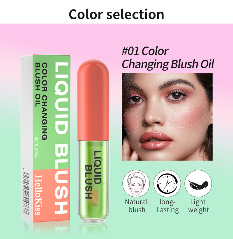 Hellokiss Color Maschera idratante naturale per il trucco che tiene l'olio per fard in polvere liquido che cambia caldo_voghion.com