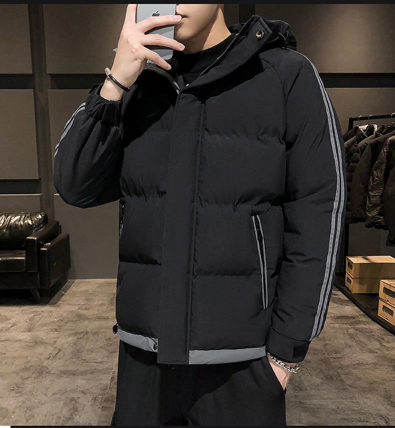 Winter Warmer, verdickter Baumwollmantel Herrenmode Mit Kapuze Lässiger Baumwollmantel Lockere Große Kurze Baumwolljacke Trendy Und Vielseitig_voghion.com