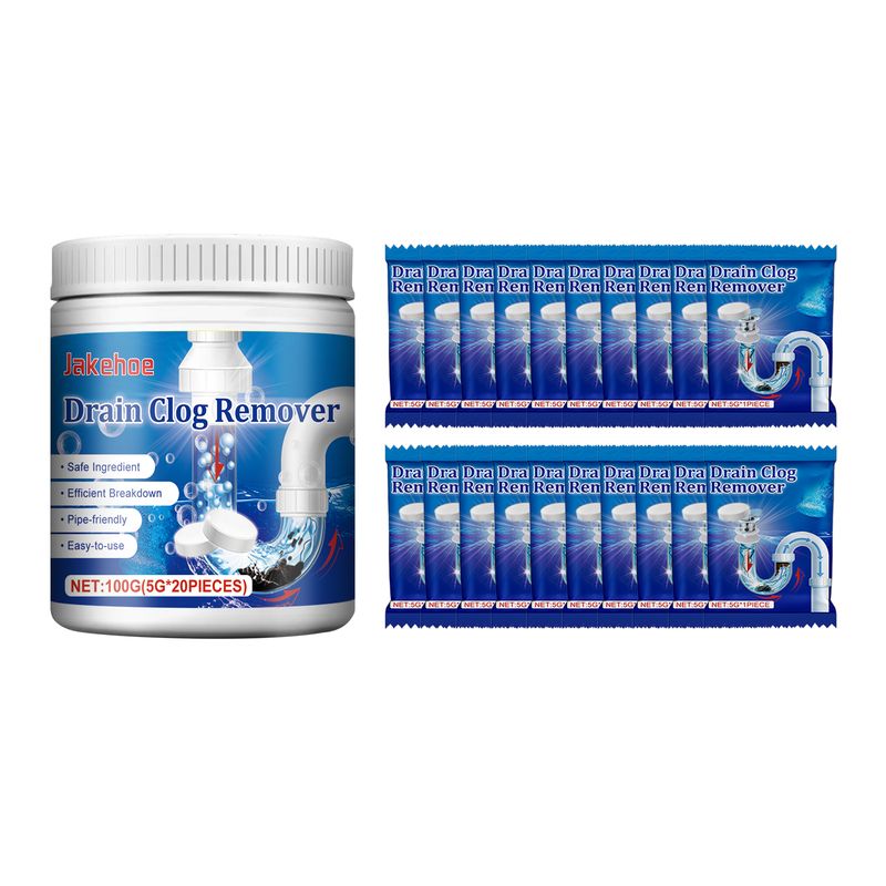 Jakehoe Drain Clog Remover, Toilet Drain Unclogging Deodorant Anti-Clogging Dissolving Cleaning Tablets_voghion.com