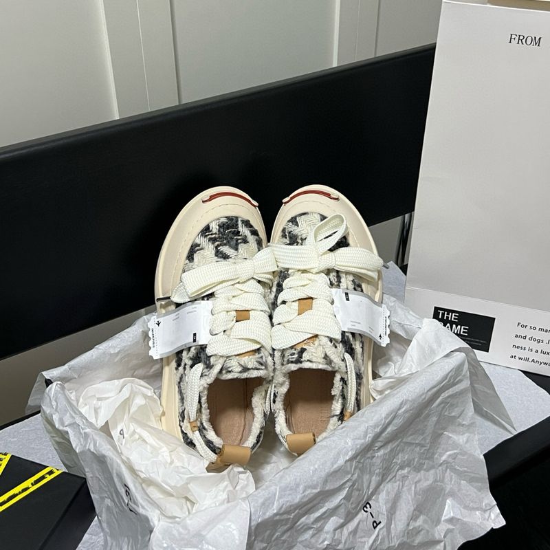 Tan Jianci's Same Style Open Smiling Canvas For Men And Women Thick Sole Heightened Cheese Cat Graffiti Big Head Couple_voghion.com