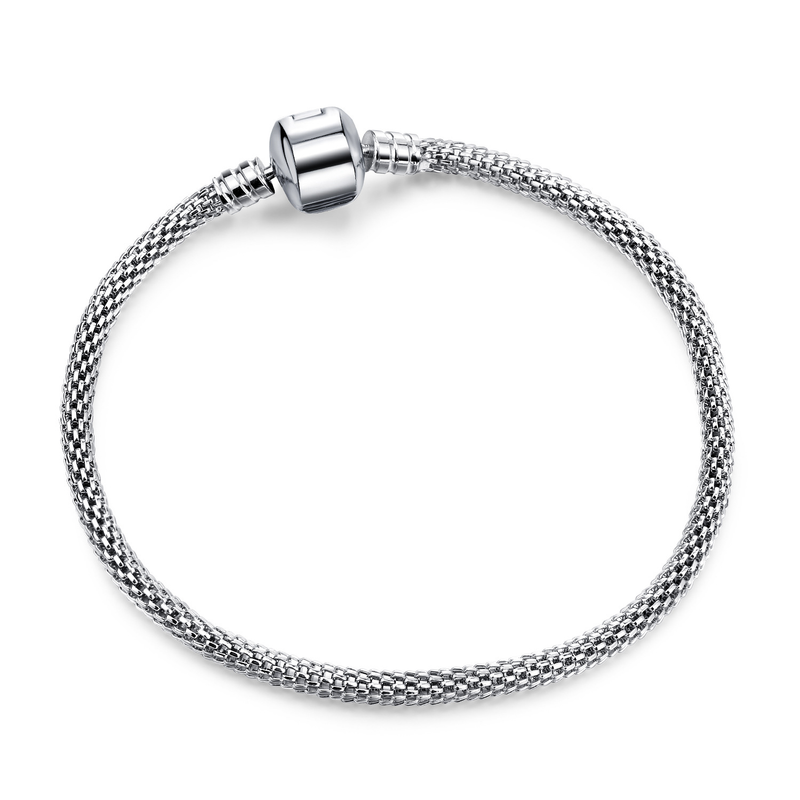 New Fashion Original Charm Classic Hot Sale 3mm Snake Bone Chain Suitable for Original Ladies Bead Exquisite Bracelet_voghion.com