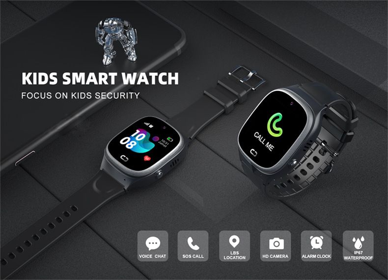 Reloj inteligente para niños transfronterizo con posicionamiento SOS, reloj para teléfono móvil resistente al agua IP67, regalo TD45, reloj inteligente para niños_voghion.com