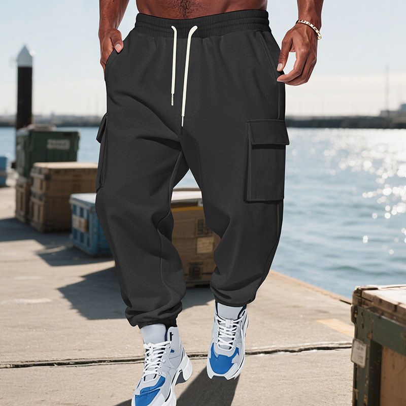 Men's Heavyweight Cargo Overalls – Multi-Pocket Utility Pants, Oversized Streetwear Style, Comfort Fit (S-XXXL_voghion.com