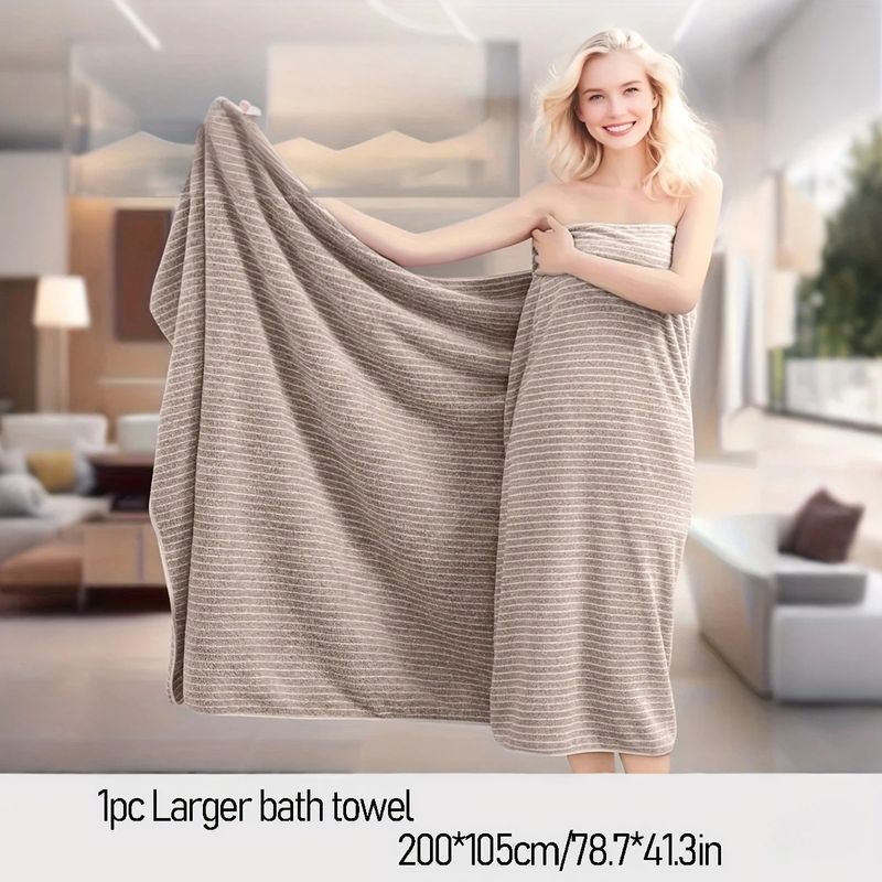 105*200 Coral Fleece Bath Towel For Women Large Bath Towel Absorbs Water Faster Than Pure Cotton Thicker And Larger For Home Use_voghion.com