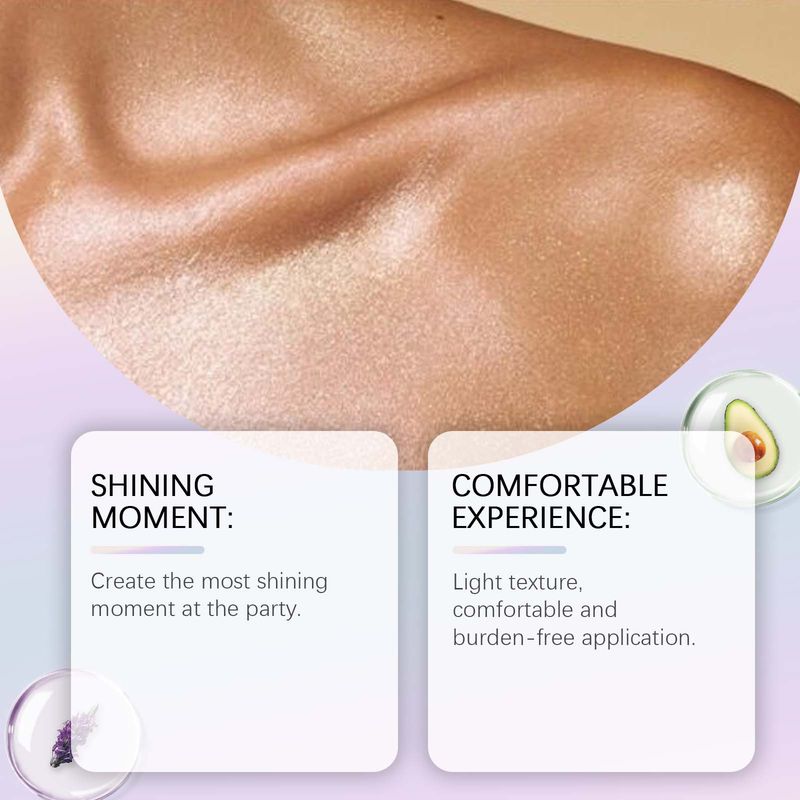 EELHOPE Party Body Glitter Öl Urlaubsparty hellt die Haut Schlüsselbein glänzenden Charme platzen Highlight Öl_voghion.com