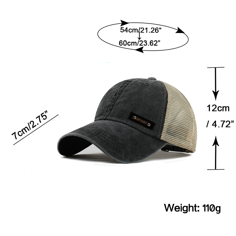 Cappellino da baseball con snapback, da uomo e da donna, in cotone lavato, con visiera, da pesca, con papà_voghion.com