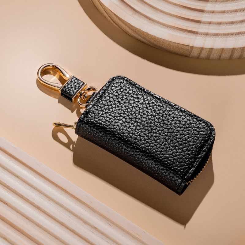Moda Liçi Desenli Araba Evrensel Modelleri Erkek ve Kadın Saklama Deri Çantası Mini Anahtar Çantası_voghion.com