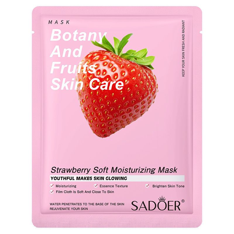 Confezione completa di maschere SADOER Plant Fruit Mask Sheet in inglese, streaming live di prodotti per la cura della pelle_voghion.com