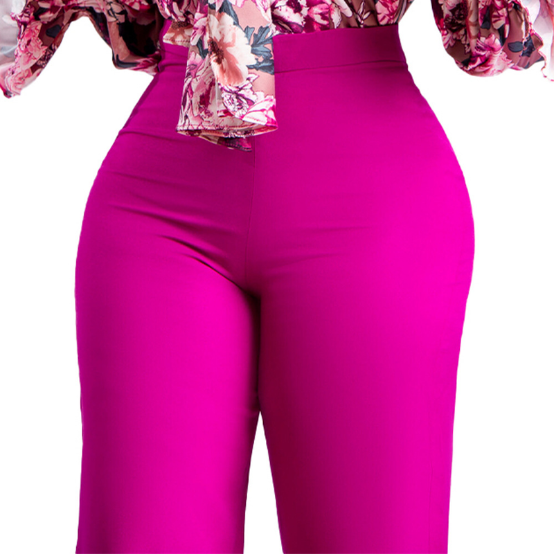 Women's fashion temperament Tongle casual large size wide leg pants_voghion.com