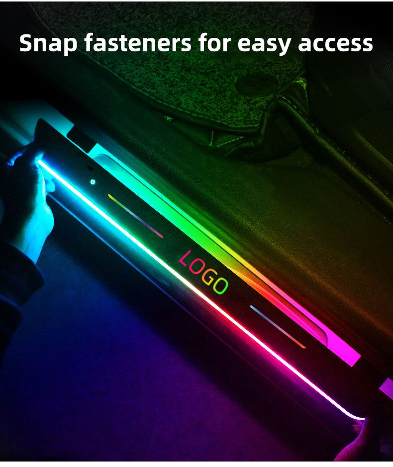 Lampada da soglia per portiera auto, proiettore di benvenuto, luce di soglia, alimentazione USB, luce di benvenuto a LED mobile a pedale_voghion.com