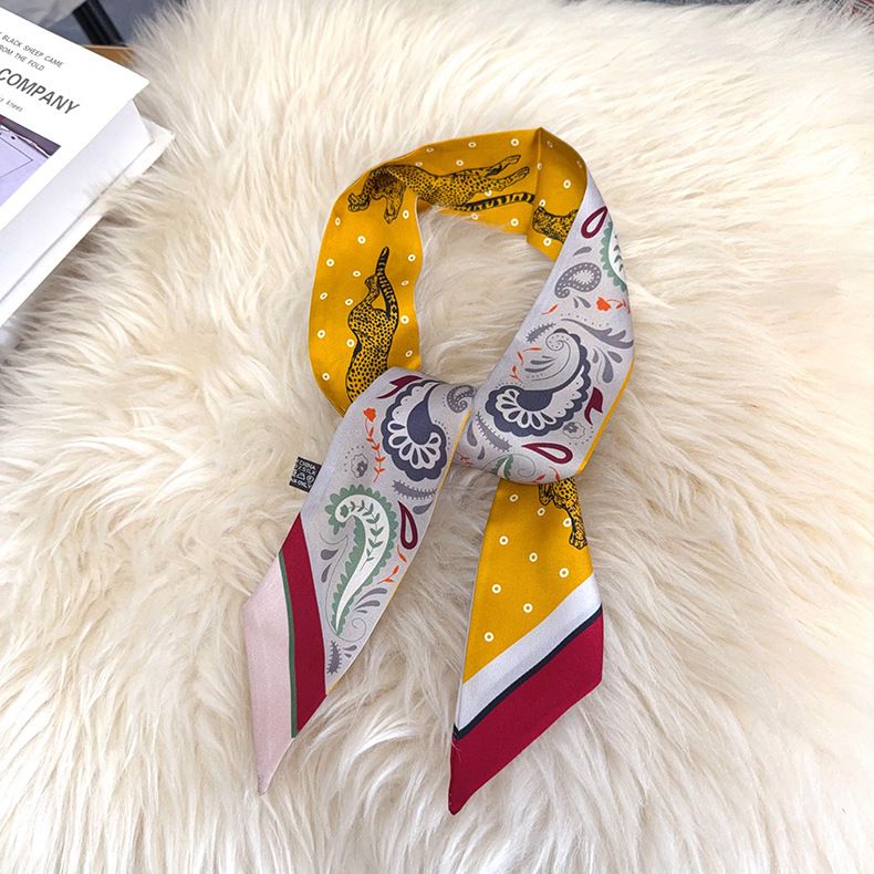 Piccola fascia per capelli personalizzata con decorazione in gelso, fascia per capelli da donna, sciarpa di seta a striscia lunga e stretta, nastro all'ingrosso, nuovo_voghion.com