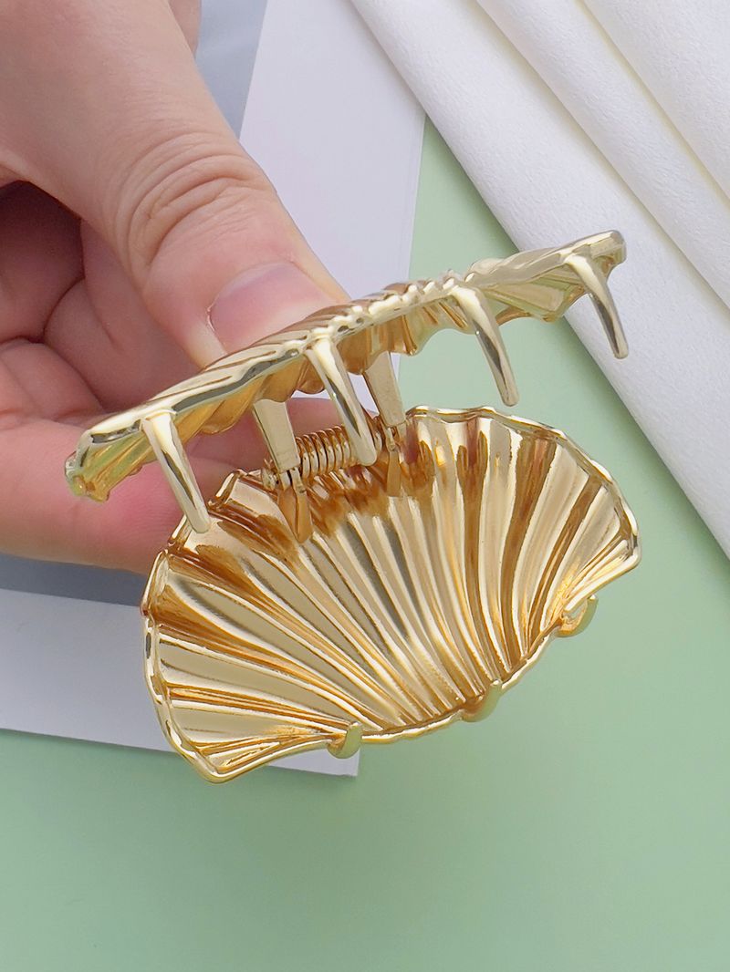 Pince à cheveux en métal plissé à l'arrière de la tête, pince à cheveux écologique, style punk, requin_voghion.com