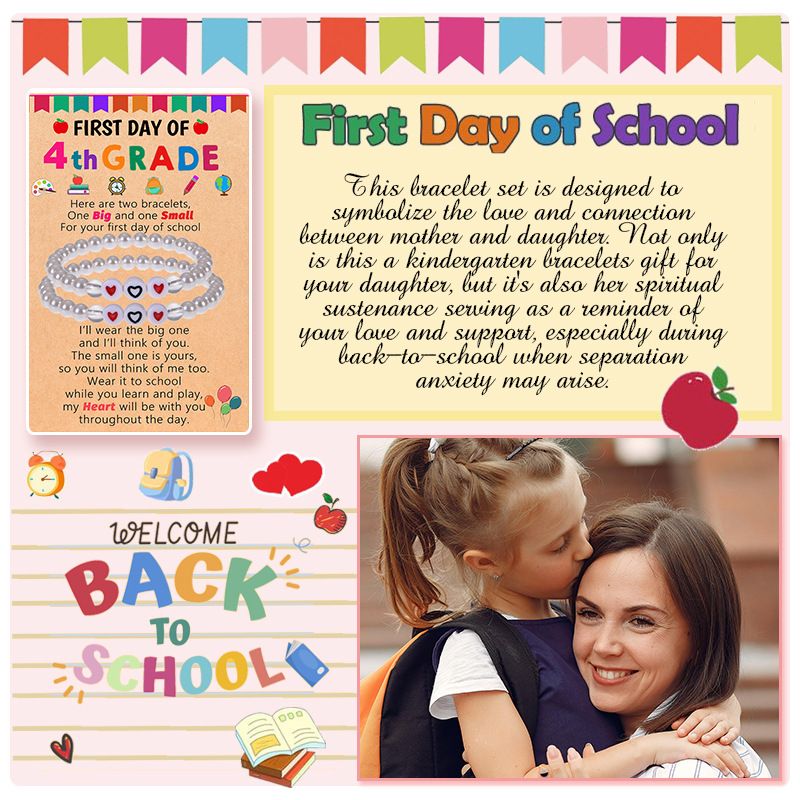 Perlenset Karte 6mm Acryl Mutter-Tochter Armband Schulanfang Geschenk_voghion.com