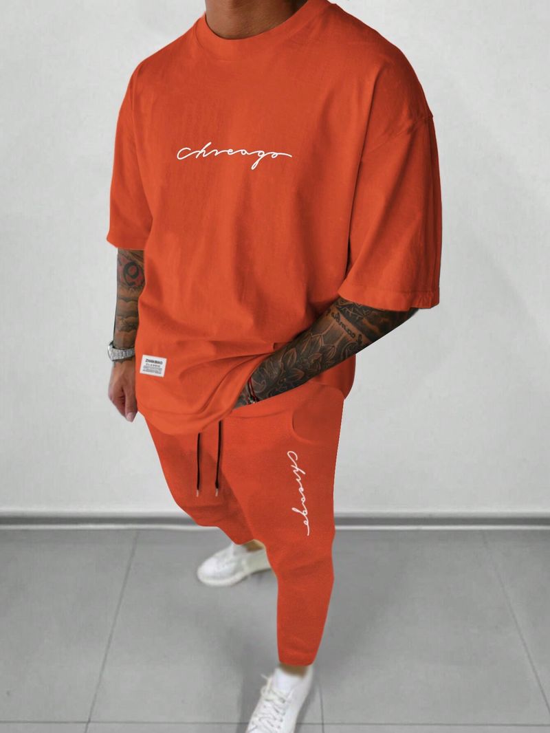 Men's Clothing Color Matching Designer Style Popular Trendy Cool Personality Style Fashion Two Piece Suit_voghion.com
