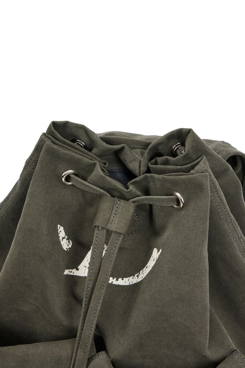 Zaino con lettere coreane, tinta unita, con coulisse, grande capacità, rivetti, borsa da donna in tela_voghion.com
