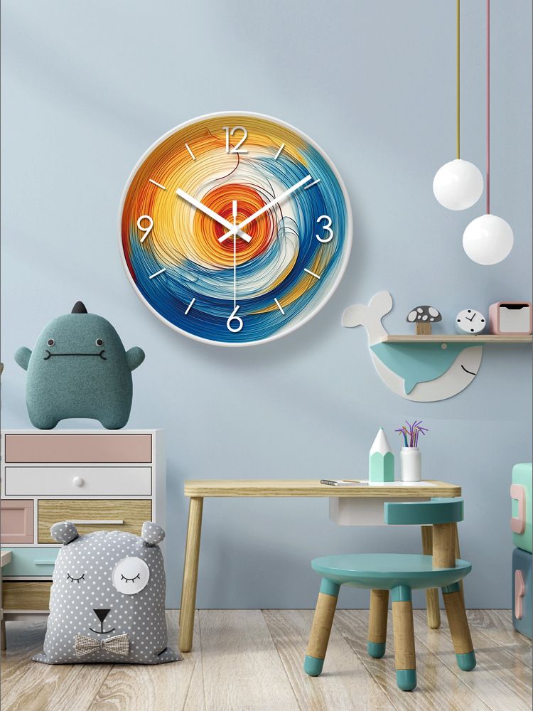 Yipula 7020 Silent For Living Room Office Modern Creative Round Abstract Wall Clock_voghion.com
