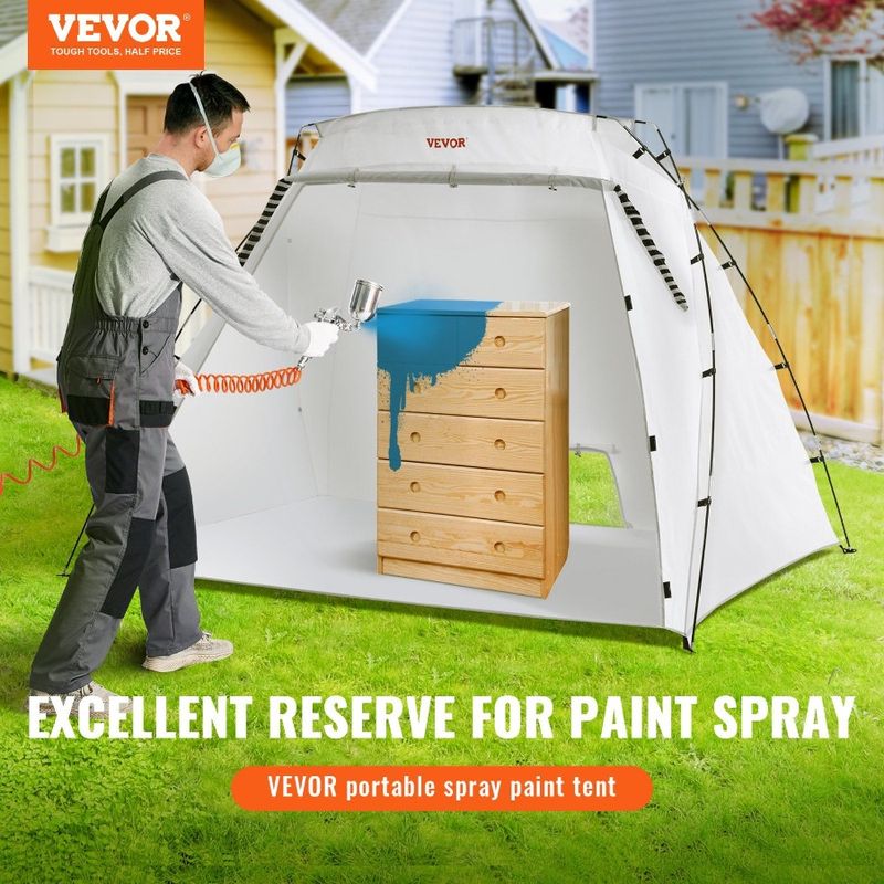 Paint Floor Painting Paint Station DIY Portable Mesh Builtin Booth With Furniture For Tent Tool Larger Hobby Spray Tent Screen_voghion.com