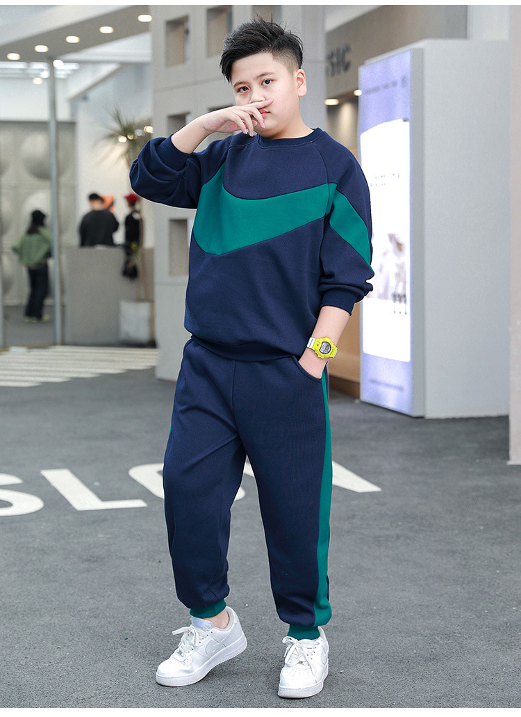 Fat clothing, boys' sweater set, spring autumn 2023, new middle-aged and elderly children's fattening up,_voghion.com