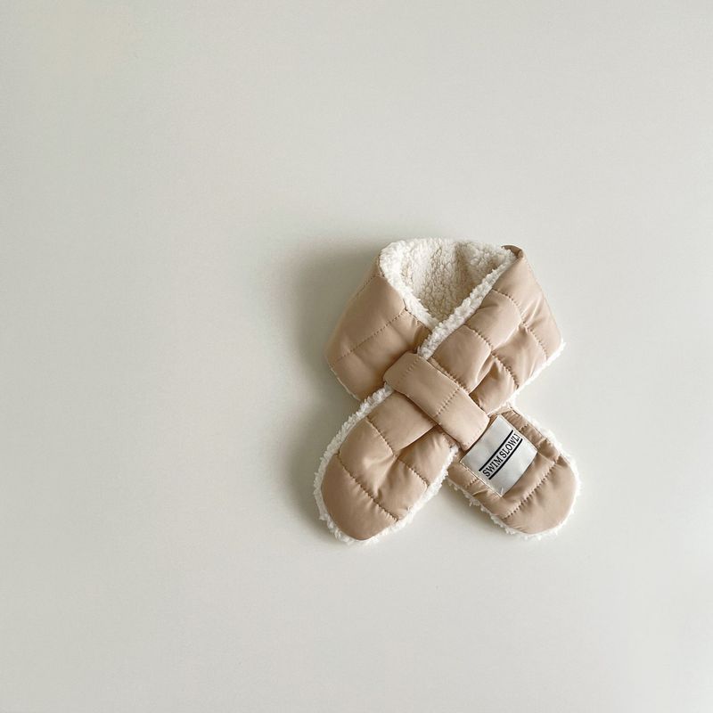 Écharpe pour enfant, ensemble d'hiver, couleur unie, chaud, pour bébé_voghion.com