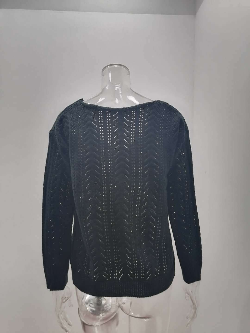 Cardigan maglione da donna per maglione da donna con scollo a V cavo in tinta unita_voghion.com