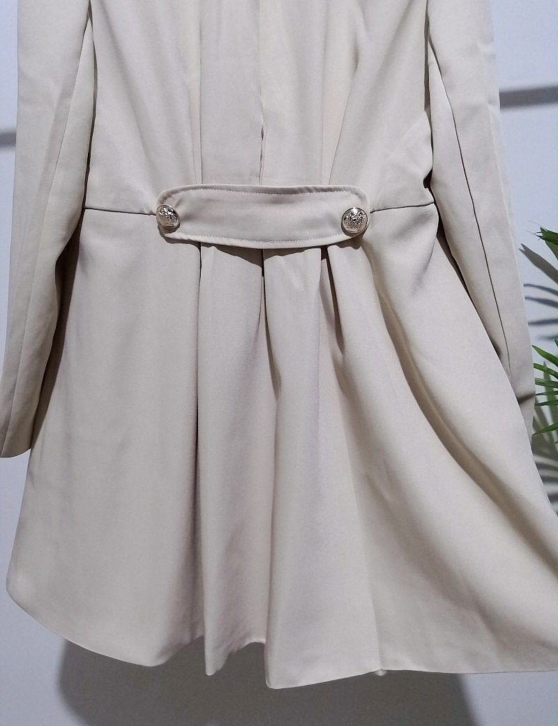 Women's slim-fitting mid-length commuter coats plus size spring and autumn windbreakers_voghion.com