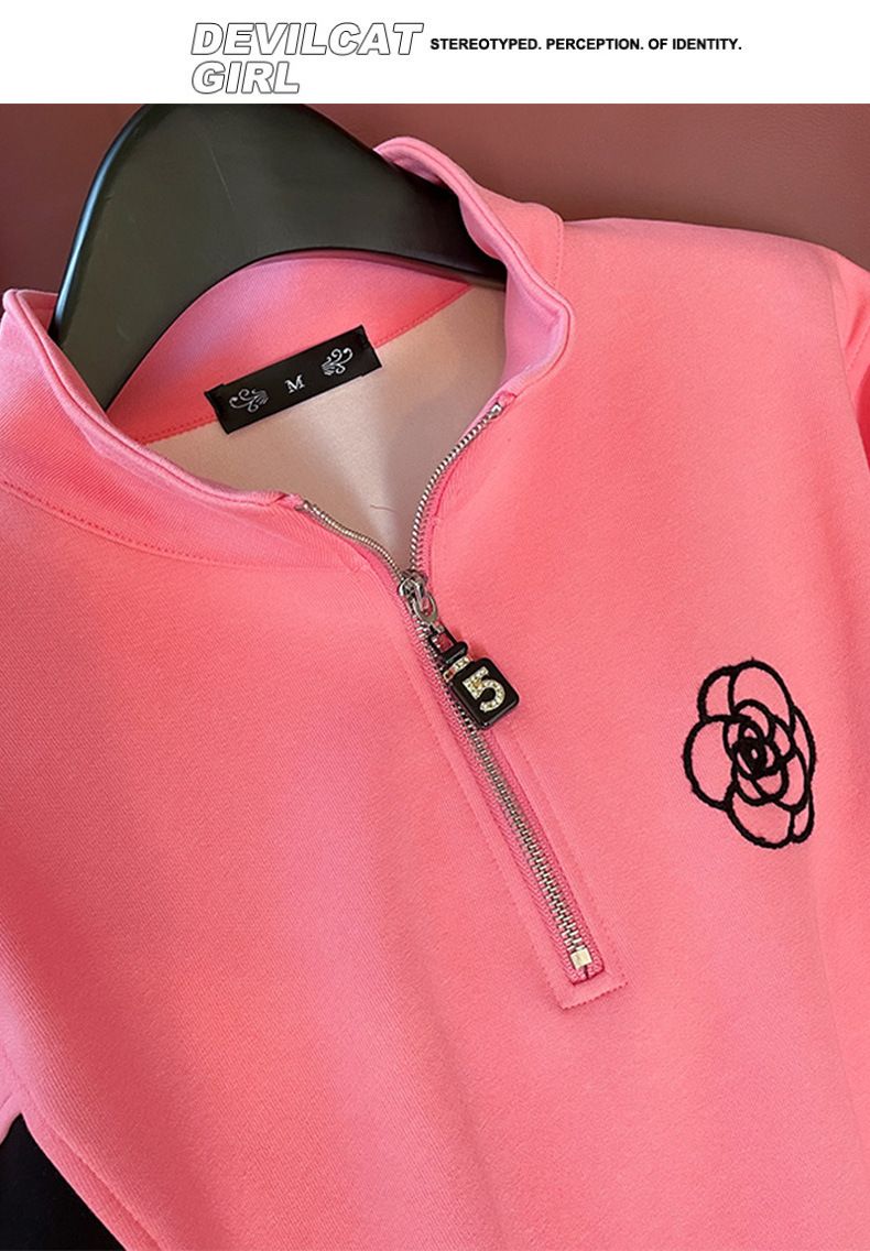 Costume de sport casual pentru femei, plush, toamna și iarna, stil coreean nou, modă, reducere a vârstei, pulover, costum din două piese_voghion.com