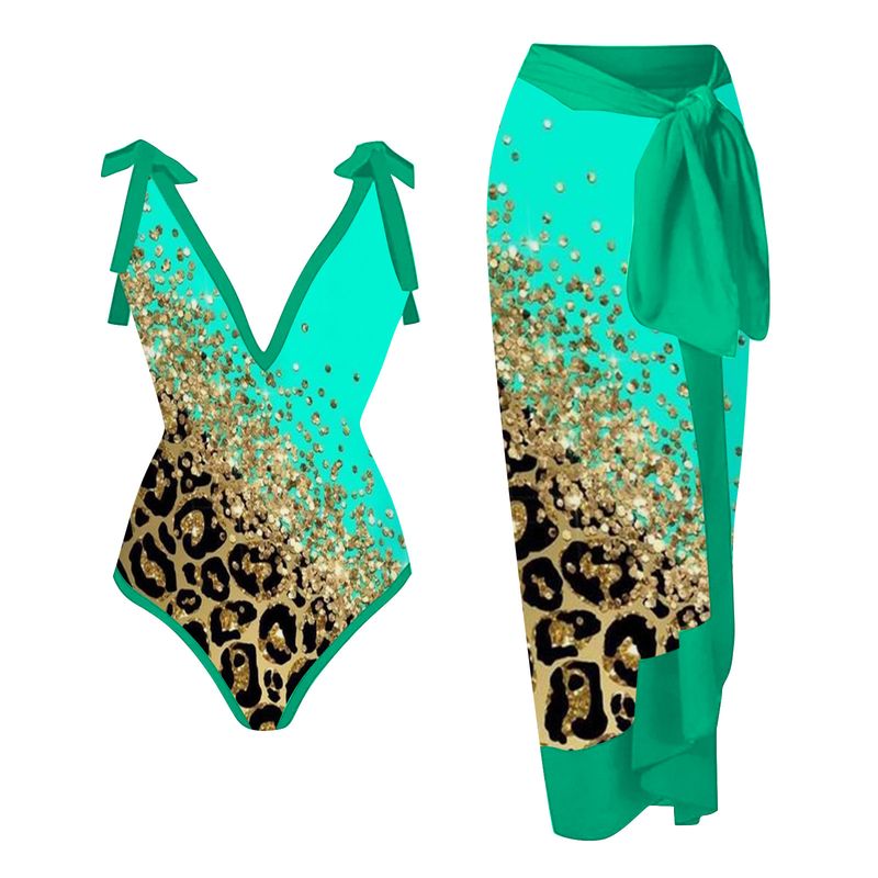 Abbigliamento da donna Nuovo costume da bagno da donna con stampa multicolore, personalità, moda, vita alta, bikini set_voghion.com