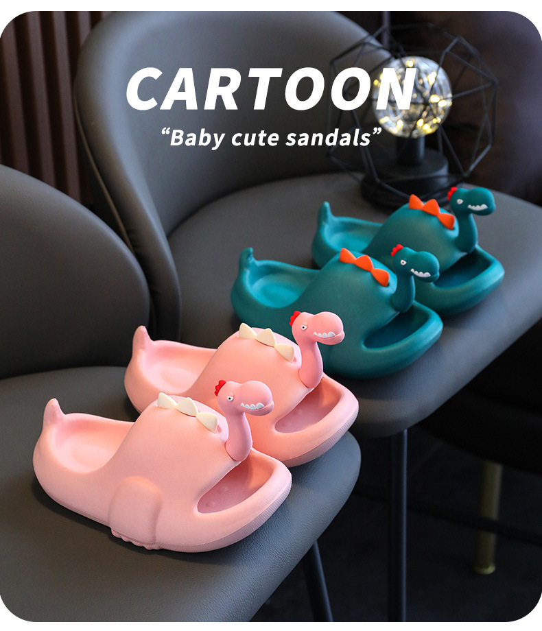 Eva Dinosaur Pantofole per bambini estivi per bambini e bambine per interni domestici antiscivolo con suola morbida per genitori e figli_voghion.com